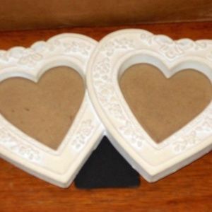 Double Heart Cute Ceramic Love Picture Frame